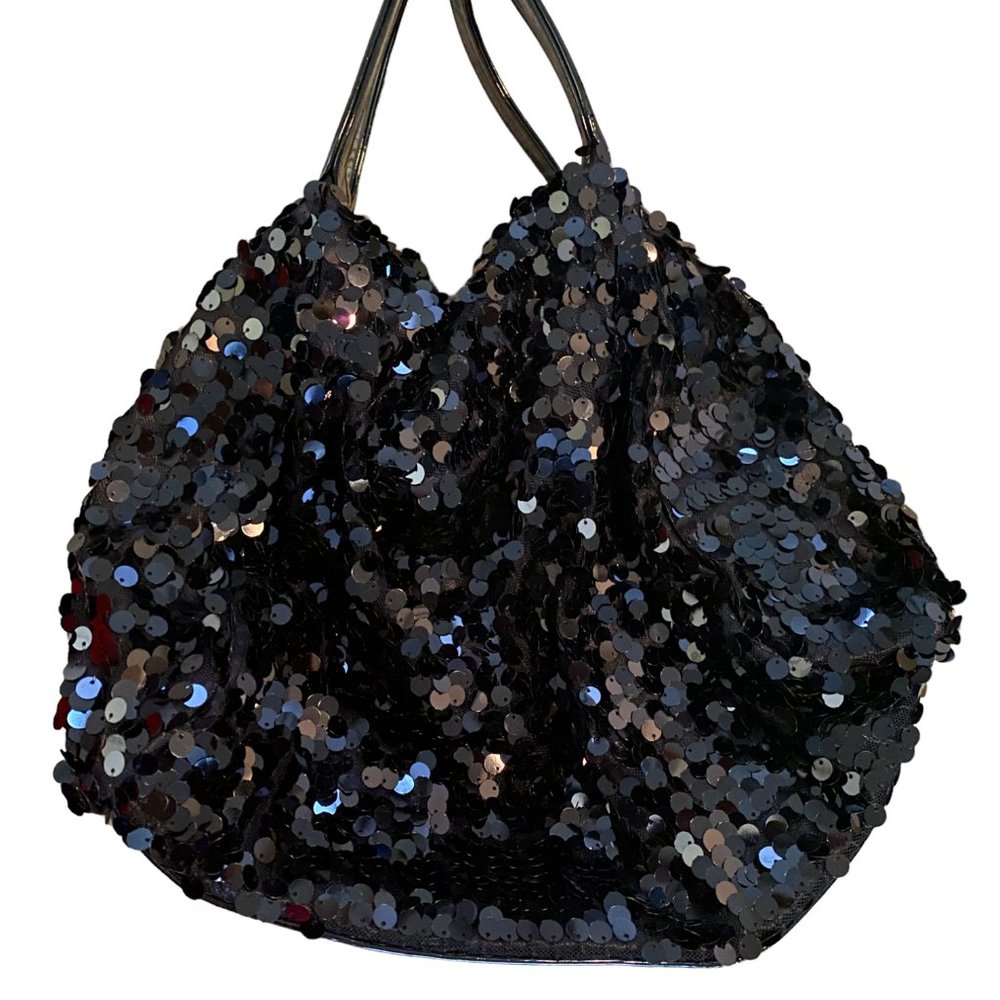 Large Black Sequin Oversized Bag